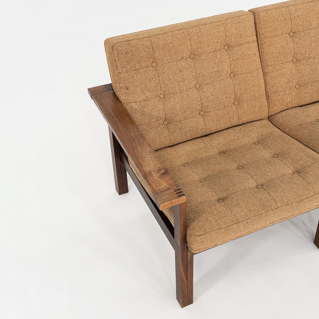 1960s Moduline Rosewood Loveseat / Sofa by Ole Gjerlov-Knudsen and Torben Lind