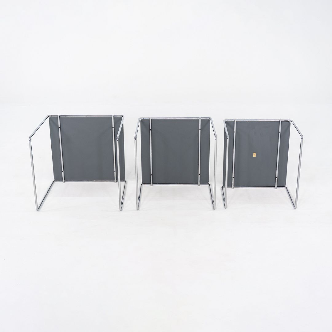 1980s Trio of 'Marcel T' Nesting Tables by Kazuhide Takahama for Cassina in Grey