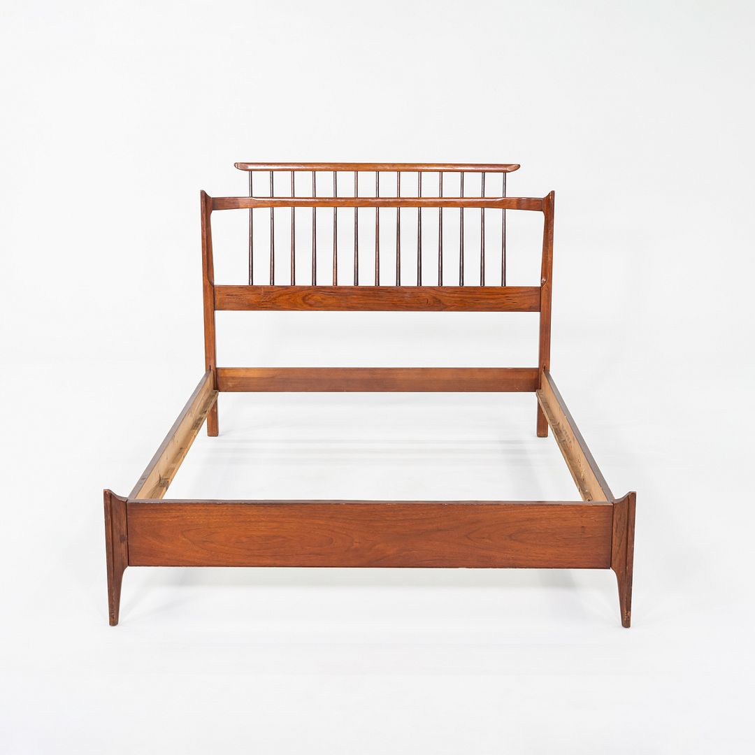SOLD 1959 Thomasville American Black Walnut Modern Full Size Headboard / Bed Frame