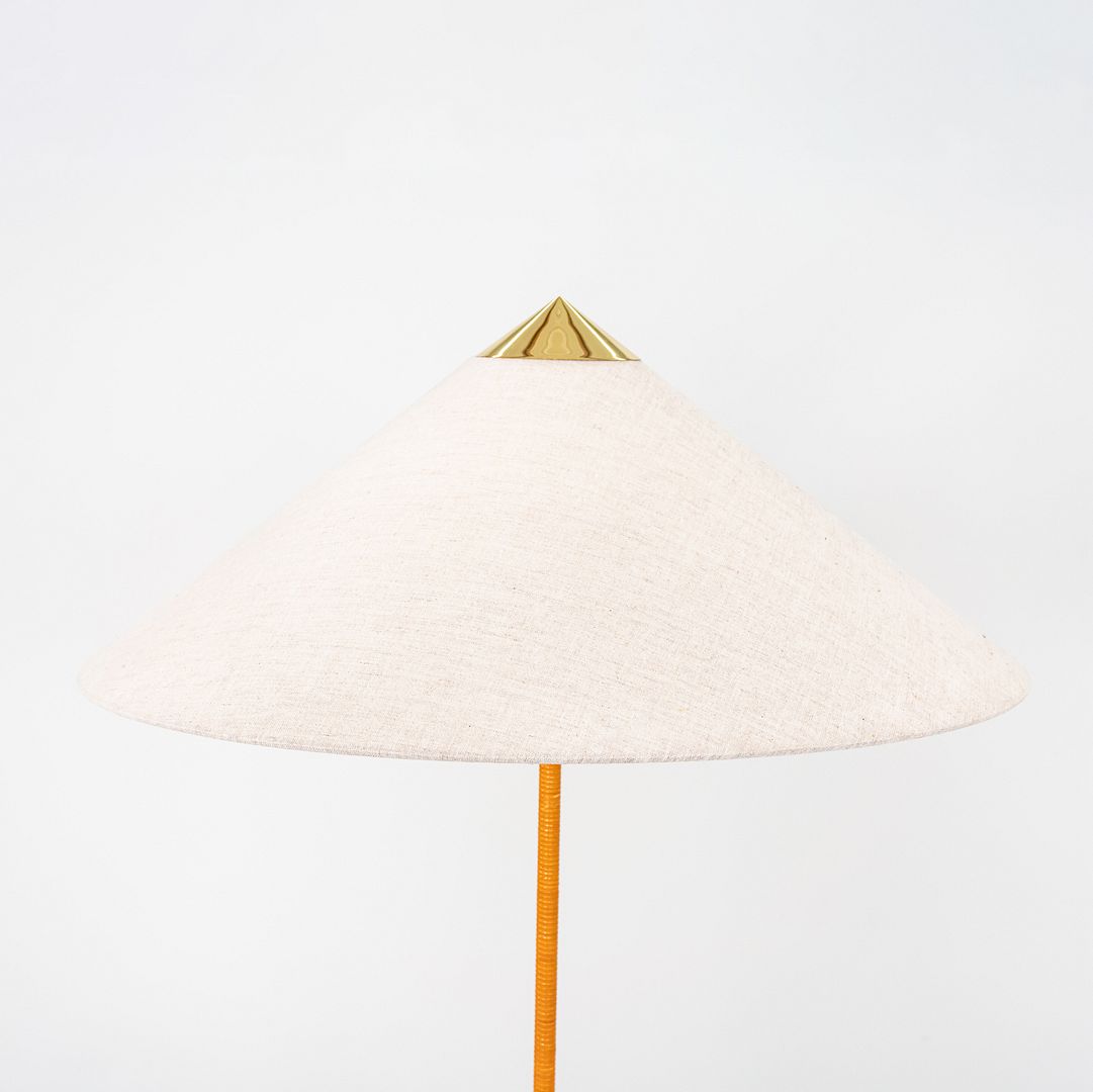 2024 Paavo Tynell for GUBI 9602 Floor Lamp “Chinese Hat” with White Canvas Shade
