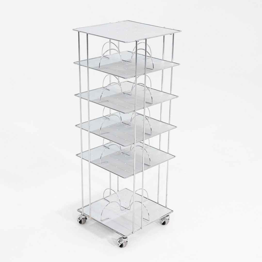 1970s Bruno Munari Vademecum Trolley for Robots Italy Chromed Steel and Resin