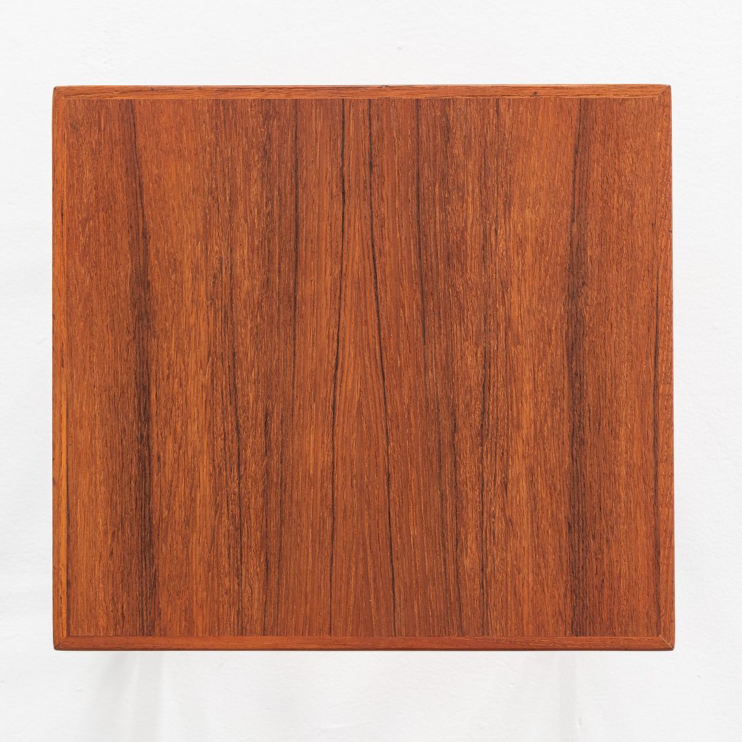 1960s Teak End Table by Kvalitet Form Function of Denmark 15 x 15 x 14 Inches