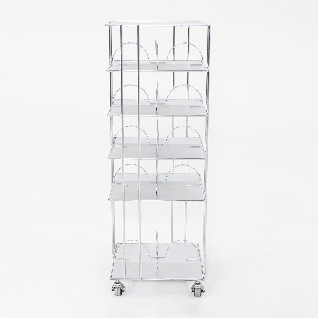 1970s Bruno Munari Vademecum Trolley for Robots Italy Chromed Steel and Resin