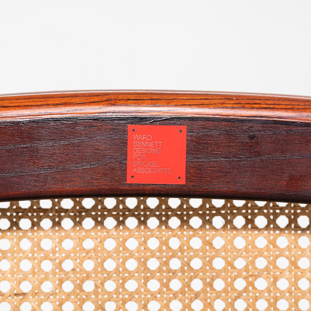 SOLD 1980s Ward Bennett for Brickel Associates Bankers Chair in Dark Oil Ash 3x Avail