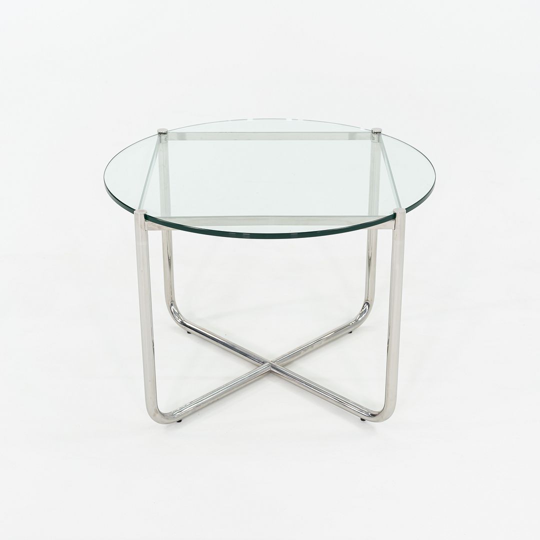 2000s Mies Van Der Rohe for Knoll E04M MR Coffee Table with Glass Top 27.5"