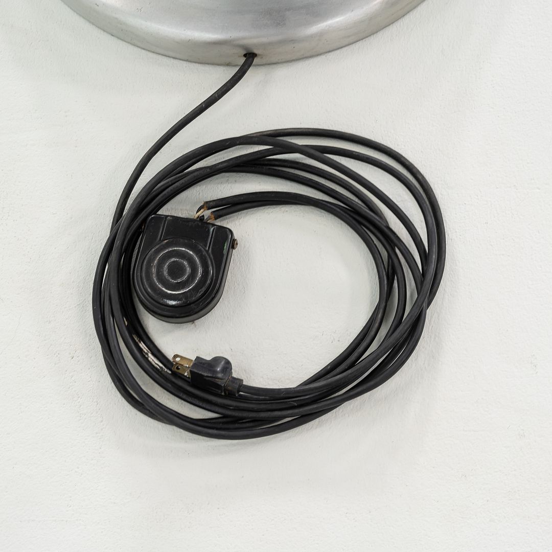 1940s Firma Keiser Art Deco Machine Age Streamline Torchiere Floor Lamp Aluminum