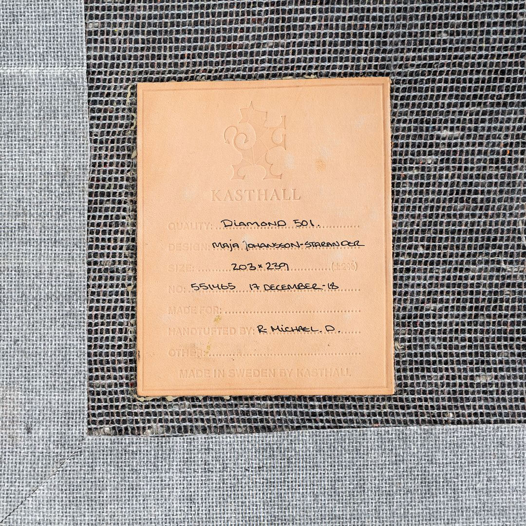 2024 Maja Johansson Starander Kasthall Diamond Rug 200x240 cm Dark Tonal Shades