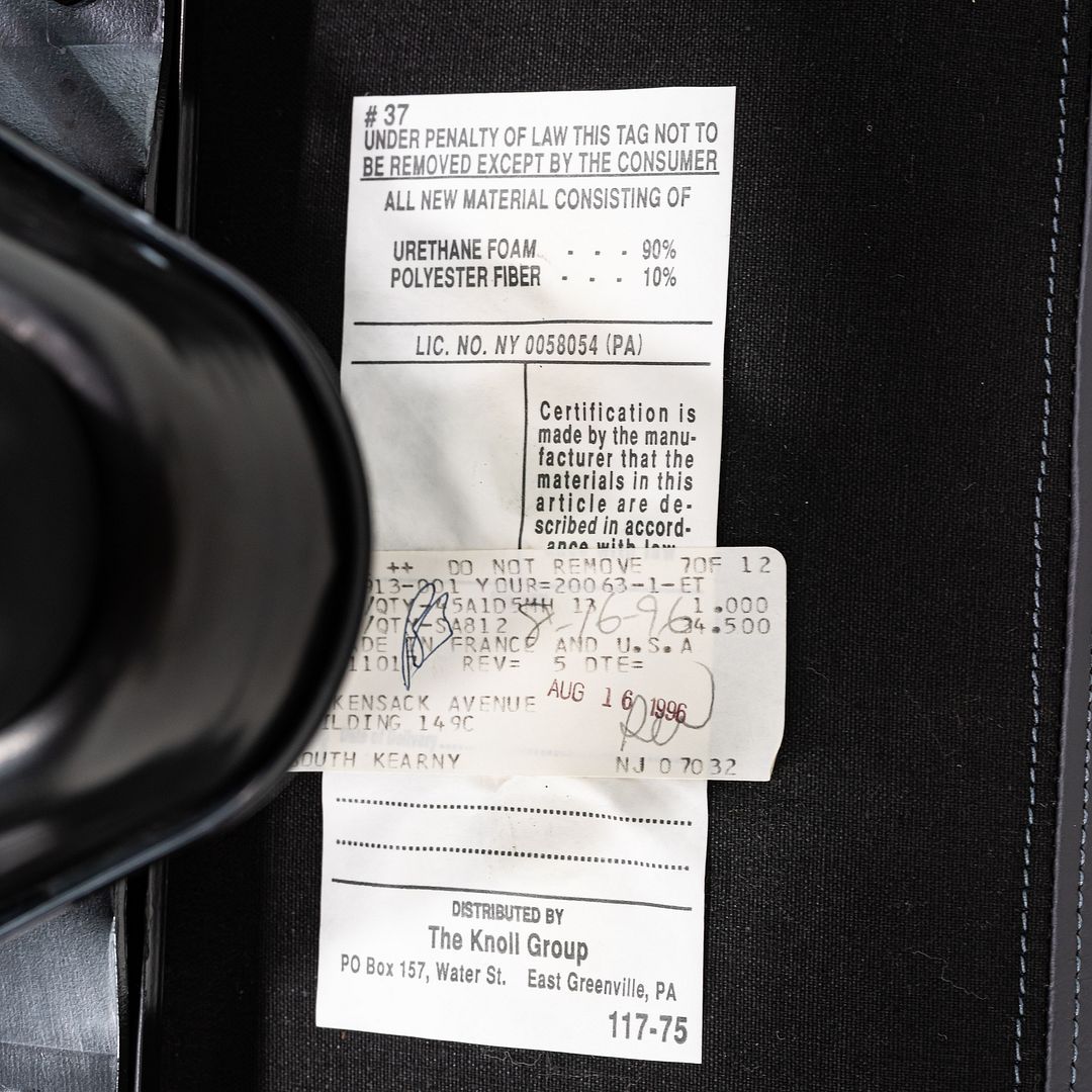 C. 2001 Richard Sapper Management Desk Chair Grey with Tilt Mechanism 12+ Avail