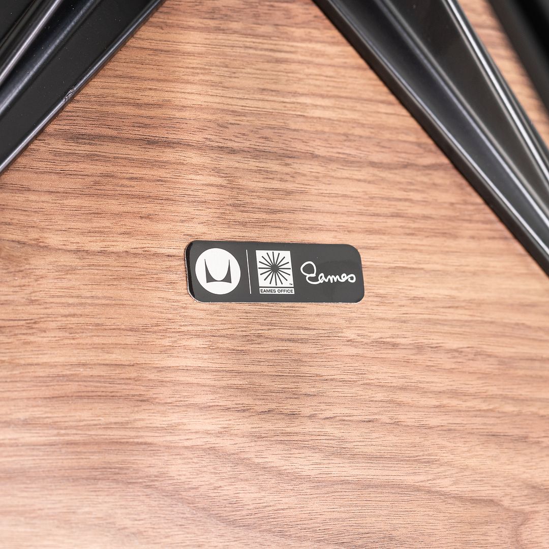 SOLD 2025 Herman Miller Eames Lounge Chair and Ottoman in Black Leather and Walnut