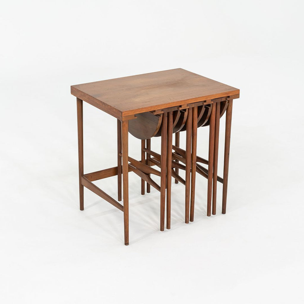 1950s Walnut Nesting or Serving Tables by Bertha Schaefer for Singer & Sons