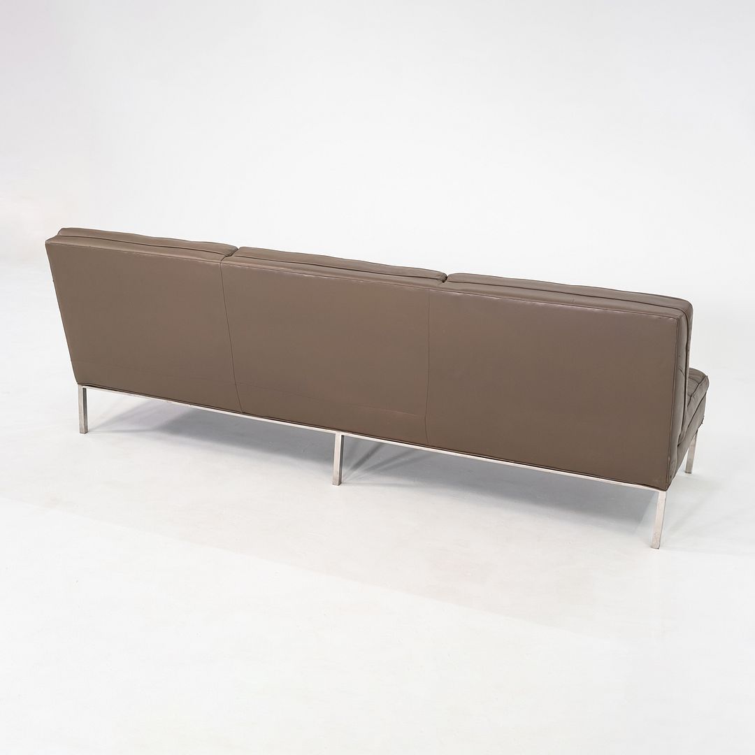 1960s Gordon Bunshaft and Davis Allen of SOM Three Seat Sofa in Greige Leather
