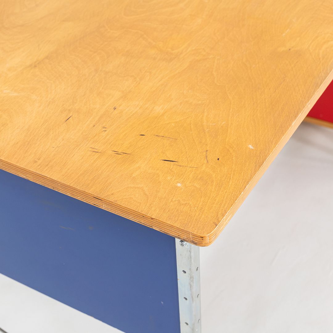 SOLD 2000s Charles and Ray Eames for Herman Miller EDU Multicolor Desk w/ File Drawer
