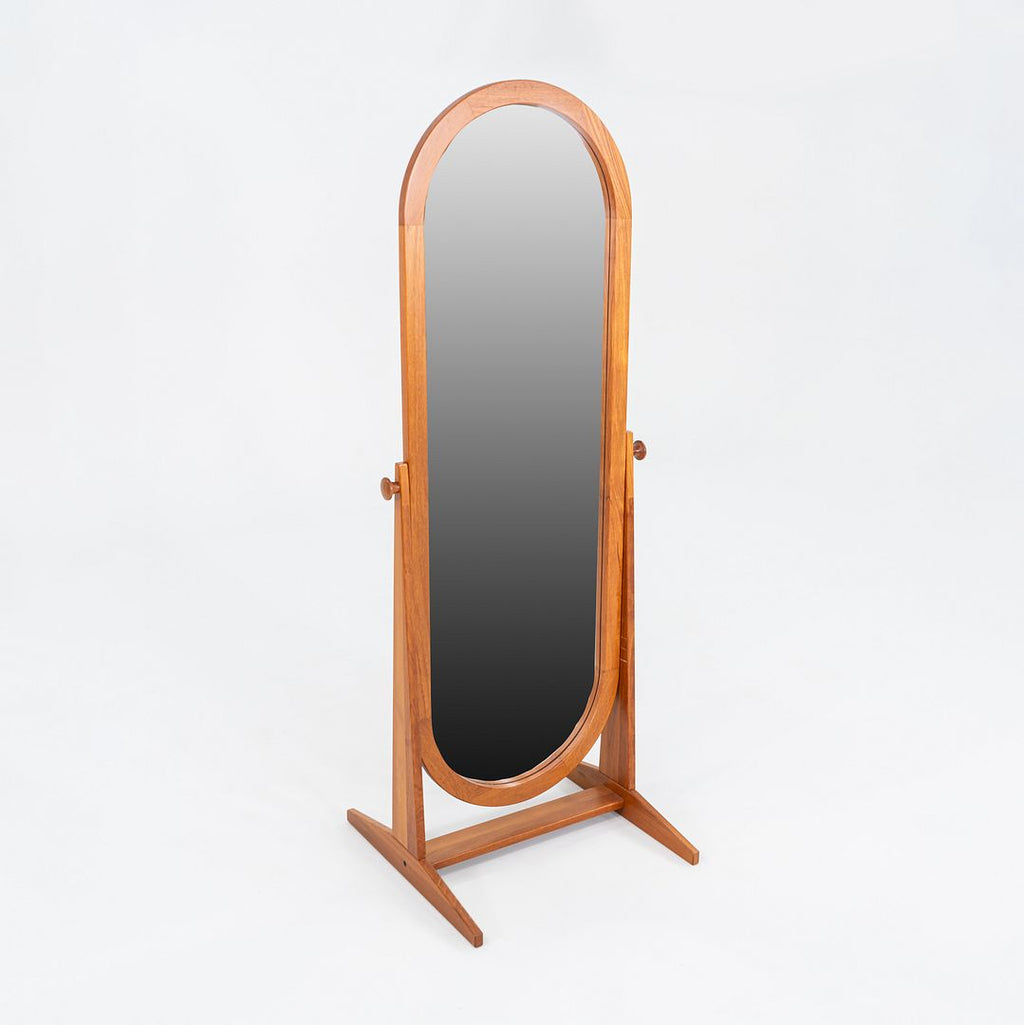 1960s Freestanding Danish Teak Mirror Petersen & Hansen for Viby J Mobelfabrik