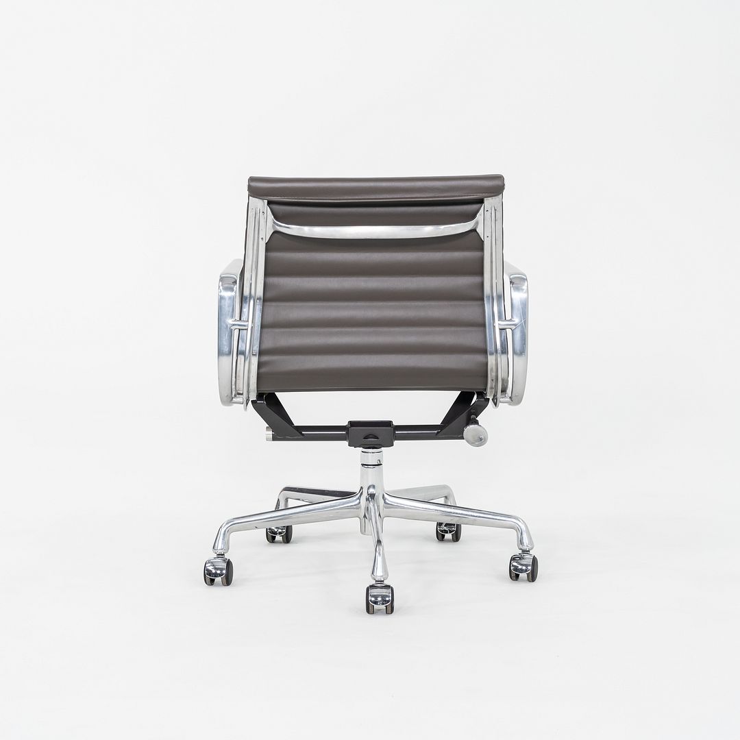 SOLD 2010 Herman Miller Eames Aluminum Group Management Desk Chair in Brown Leather