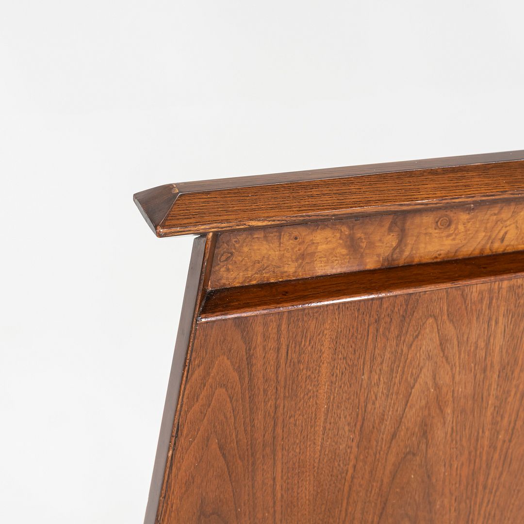 1960s Helen and Hobey Baker King Size Modern Headboard in Walnut 96x38 Inches