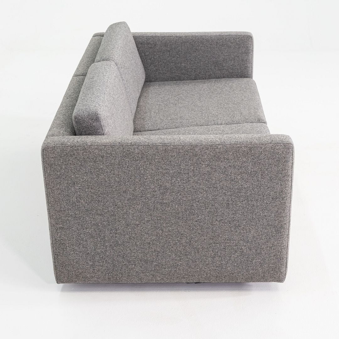1980s Charles Pfister Knoll Loveseat / Two Seat Sofa Upholstered in Grey Fabric