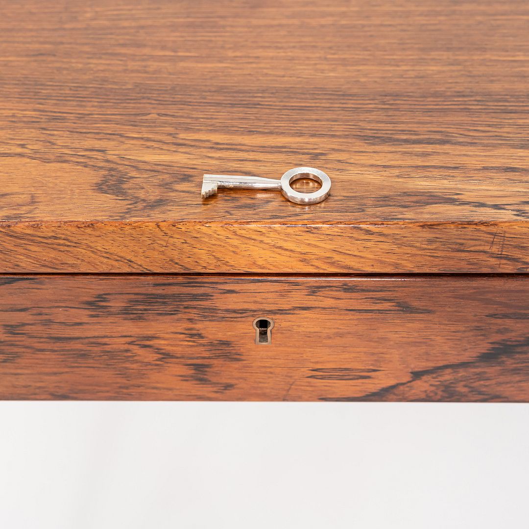 1960s Hans J. Wegner for Andreas Tuck AT325 Desk in Rosewood and Brushed Steel