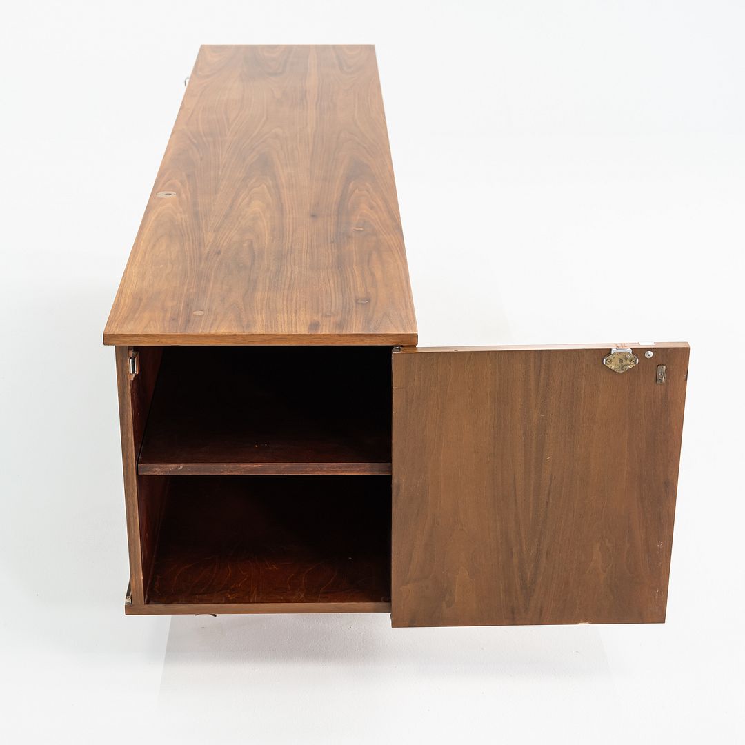 1950s George Nelson for Herman Miller Walnut and Steel Credenza 80x18 inches