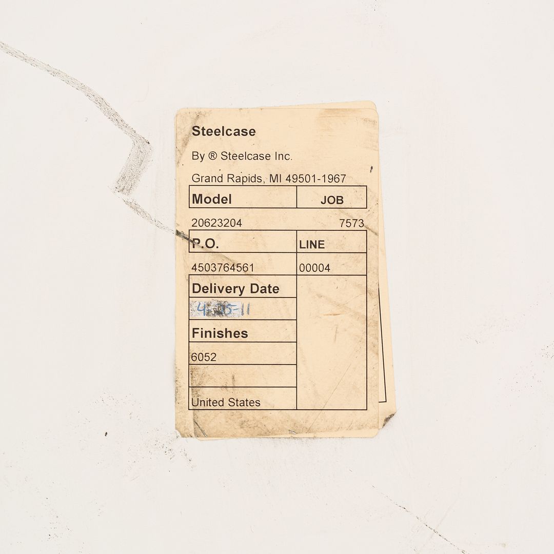 2011 Scott Wilson for Steelcase / Coalesse Round White Laminate Dining Table 48"