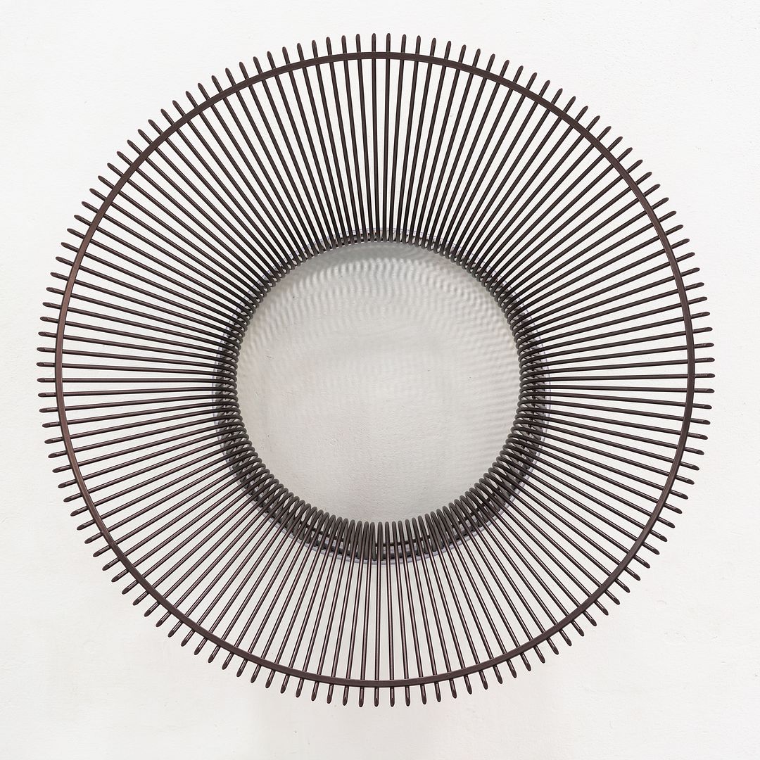 2010s Warren Platner for Knoll Coffee Table with Bronze Base and 36" Marble Top