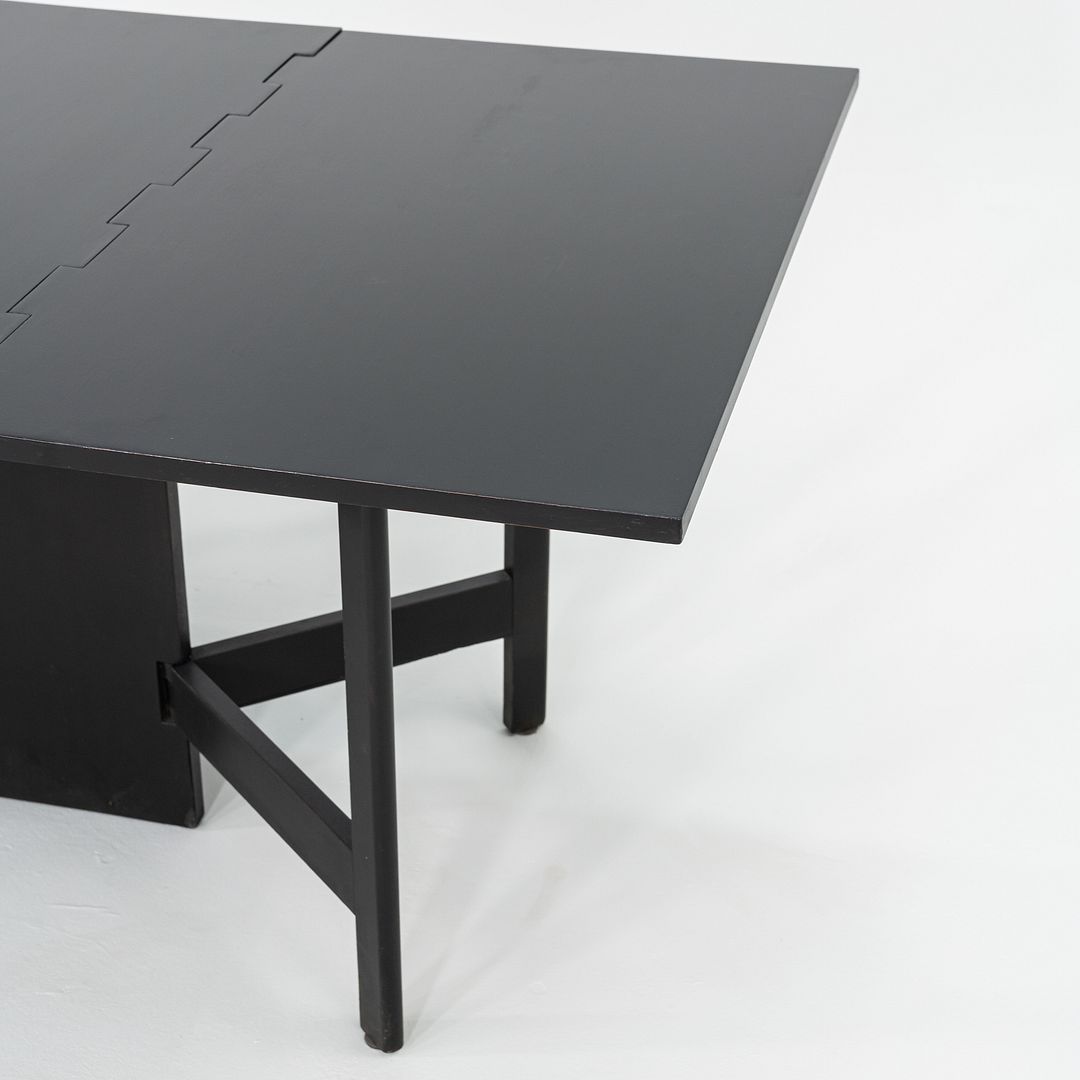 C. 1954 George Nelson Herman Miller Gate Leg Dining Table Ebonized, Model 4656