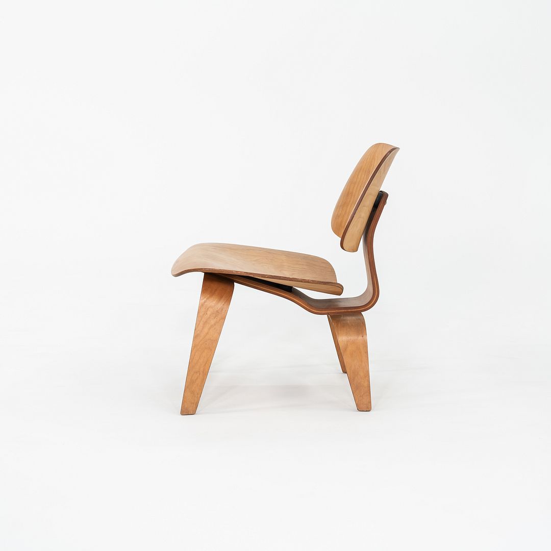 SOLD C. 1951 Pair of Herman Miller Eames LCW Lounge Chair in Calico Ash