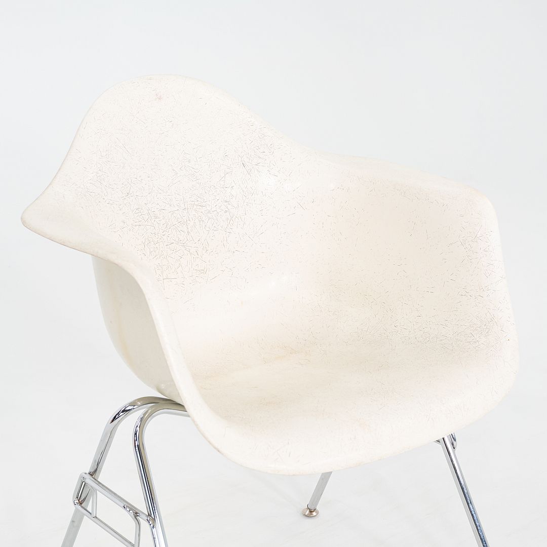 1960s Herman Miller Eames Fiberglass Arm Shell (no base) in Parchment Fiberglass 45x Available