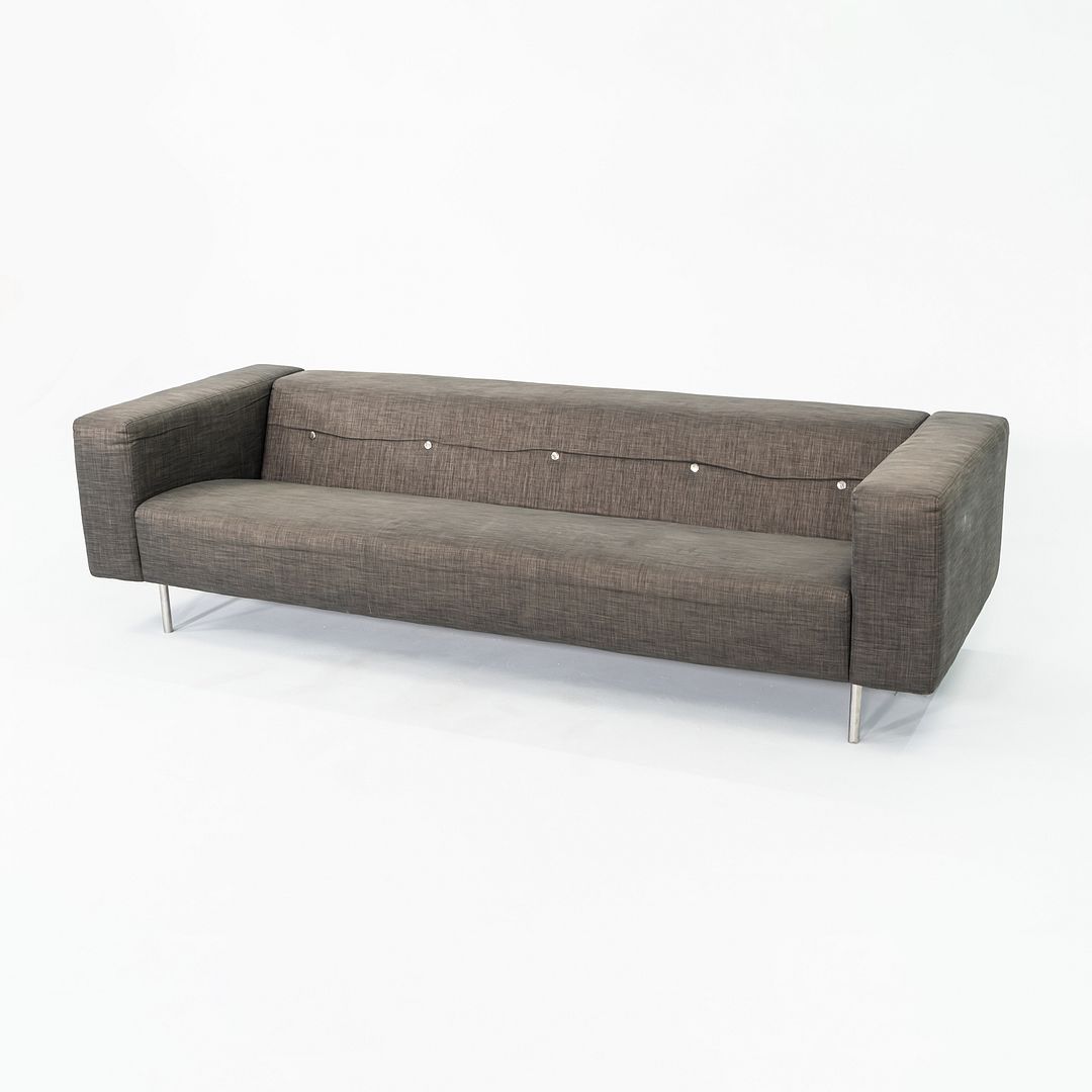 2000s Marcel Wanders for MOOOI Bottoni Three Seat Sofa in Grey Fabric