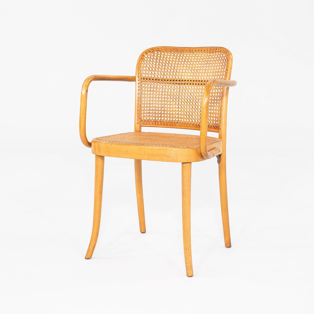 SOLD 1980s Set of 10 Model 811 Prague Chairs by Josef Hoffman for Stendig / Thonet