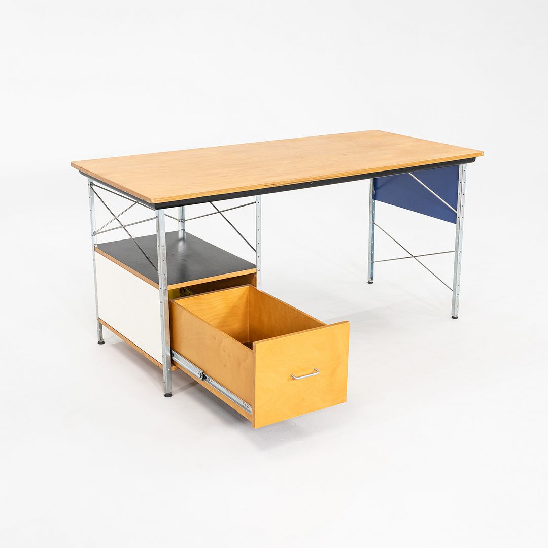 SOLD 2000s Charles and Ray Eames for Herman Miller EDU Multicolor Desk w/ File Drawer