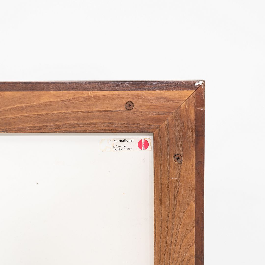 1960s Florence Knoll Twin Size Headboard Walnut w/ White Laminate, Model 740WP