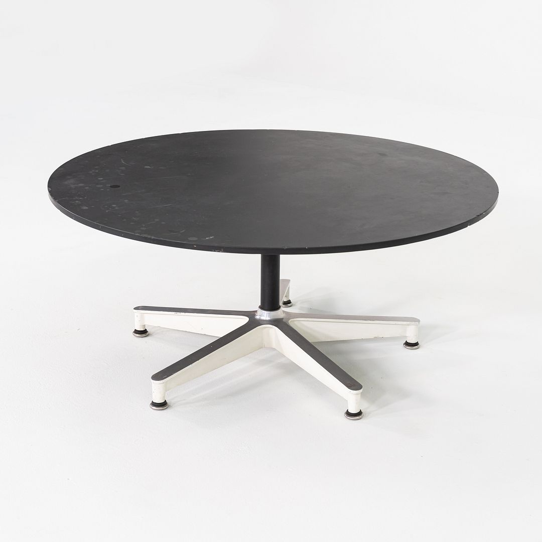 1955 Eames Herman Miller Contract Base Occasional Table w/ Black Honed Stone Top