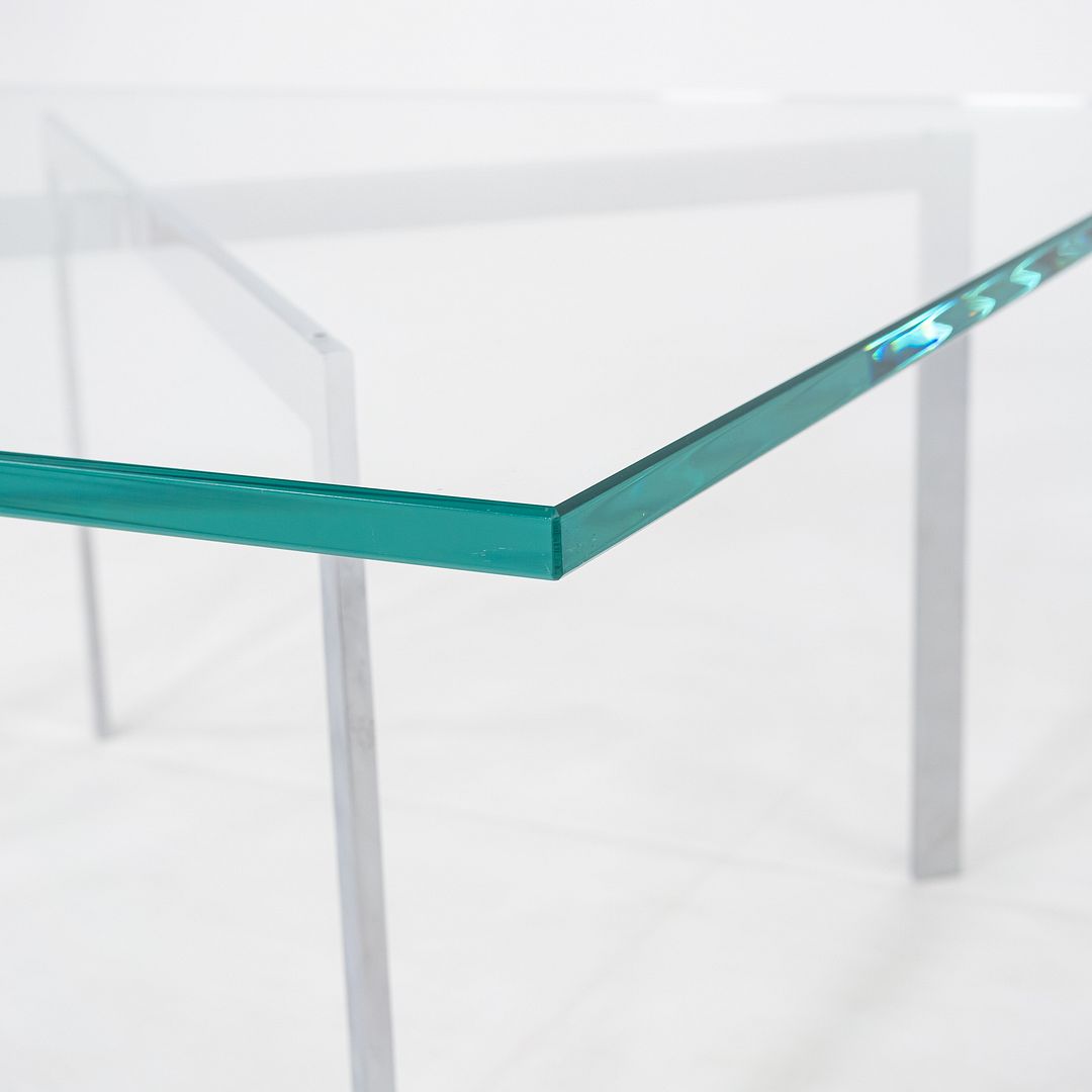 2000s Mies van der Rohe for Knoll Barcelona Coffee Table Chromed Steel and Glass