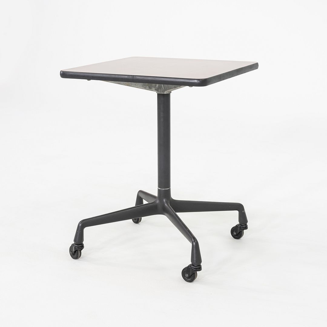 1980s Herman Miller Eames Rolling Side Table on Universal Base with Laminate 20"