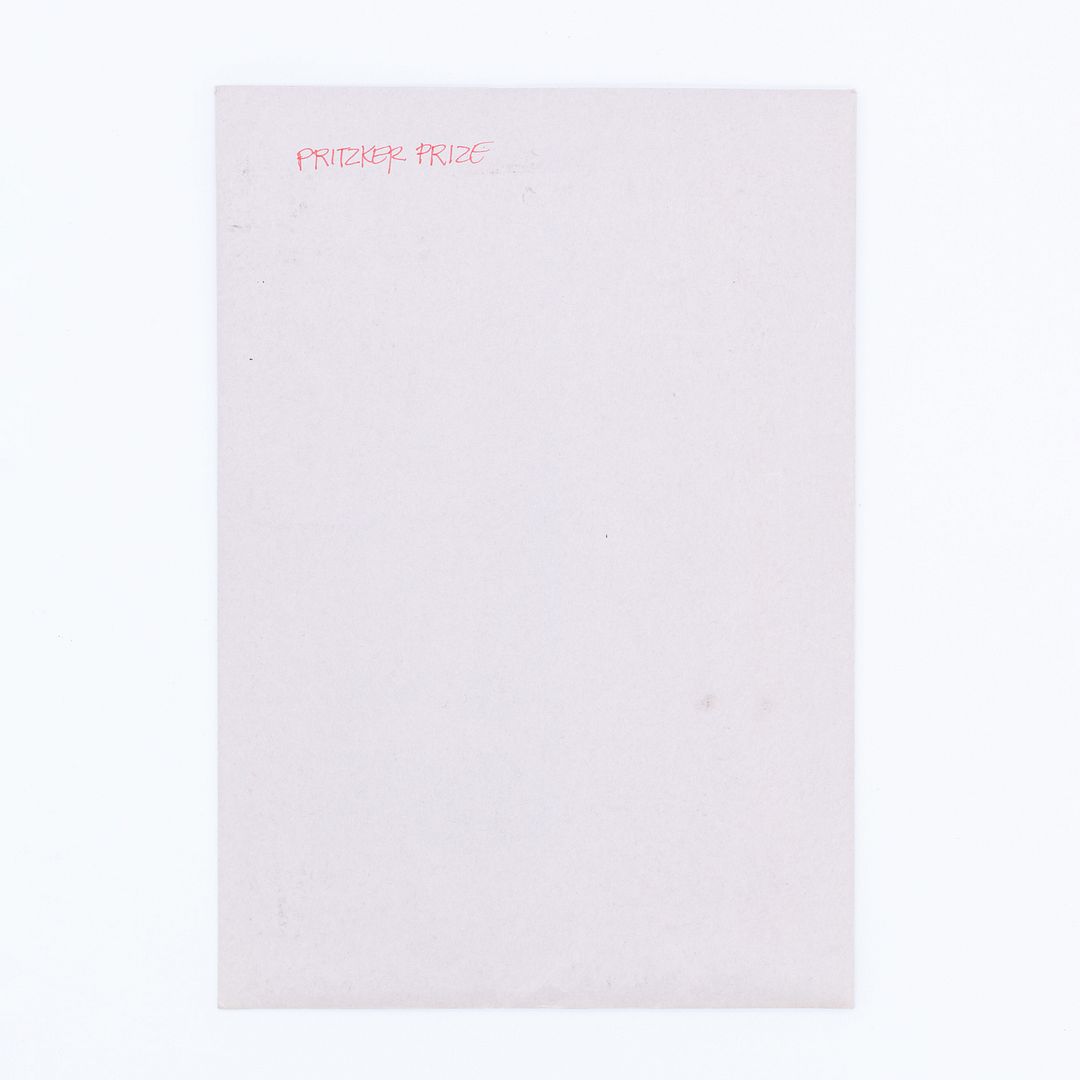 1988 Gordon Bunshaft's Pritzker Architecture Prize Program + Personal Invitation