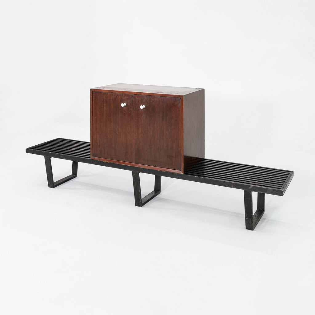 1950s George Nelson Basic Cabinet Series Cabinet in Walnut 34 x 24 x 18 inches