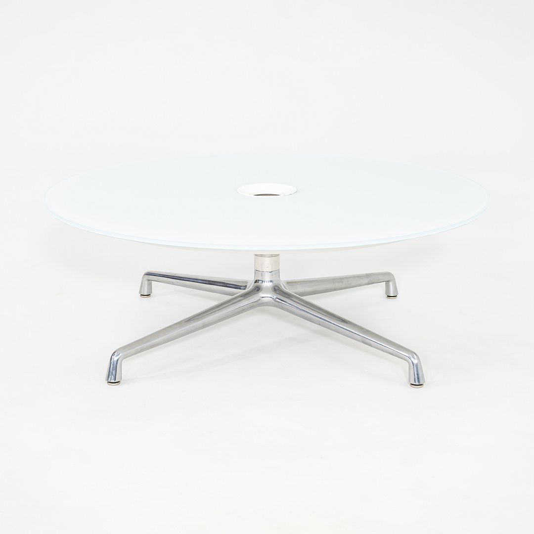 2013 Scott Wilson for Coalesse SW_1 Coffee Table with Round Glass Top 42 inch