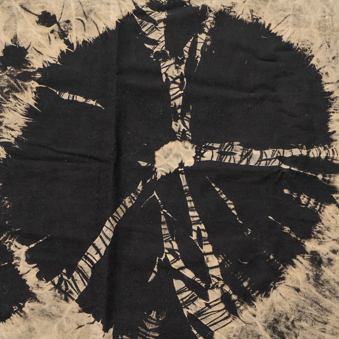 SOLD 1950s Shibori Block Print Fabric Attributed to Laverne Originals by Laverne's