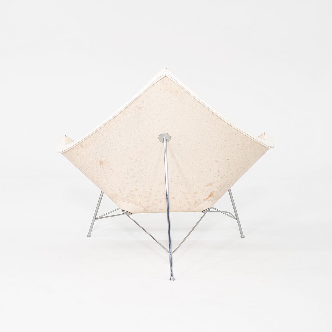 1950s George Nelson for Herman Miller Coconut Lounge Chair with White Vinyl