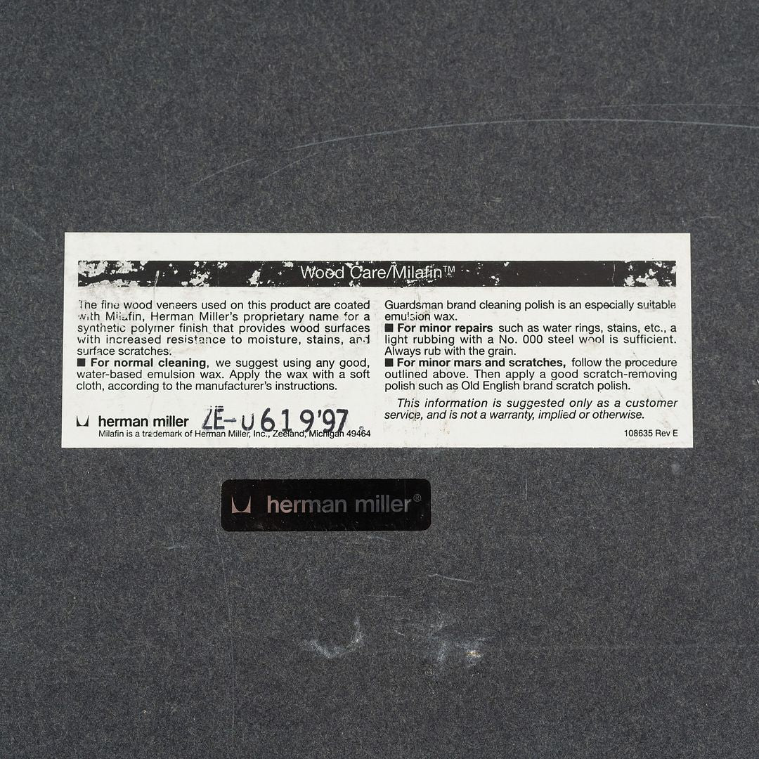 1997 Herman Miller Eames Segmented Dining / Conference Table 30x60 in Dark Oak 29x Available