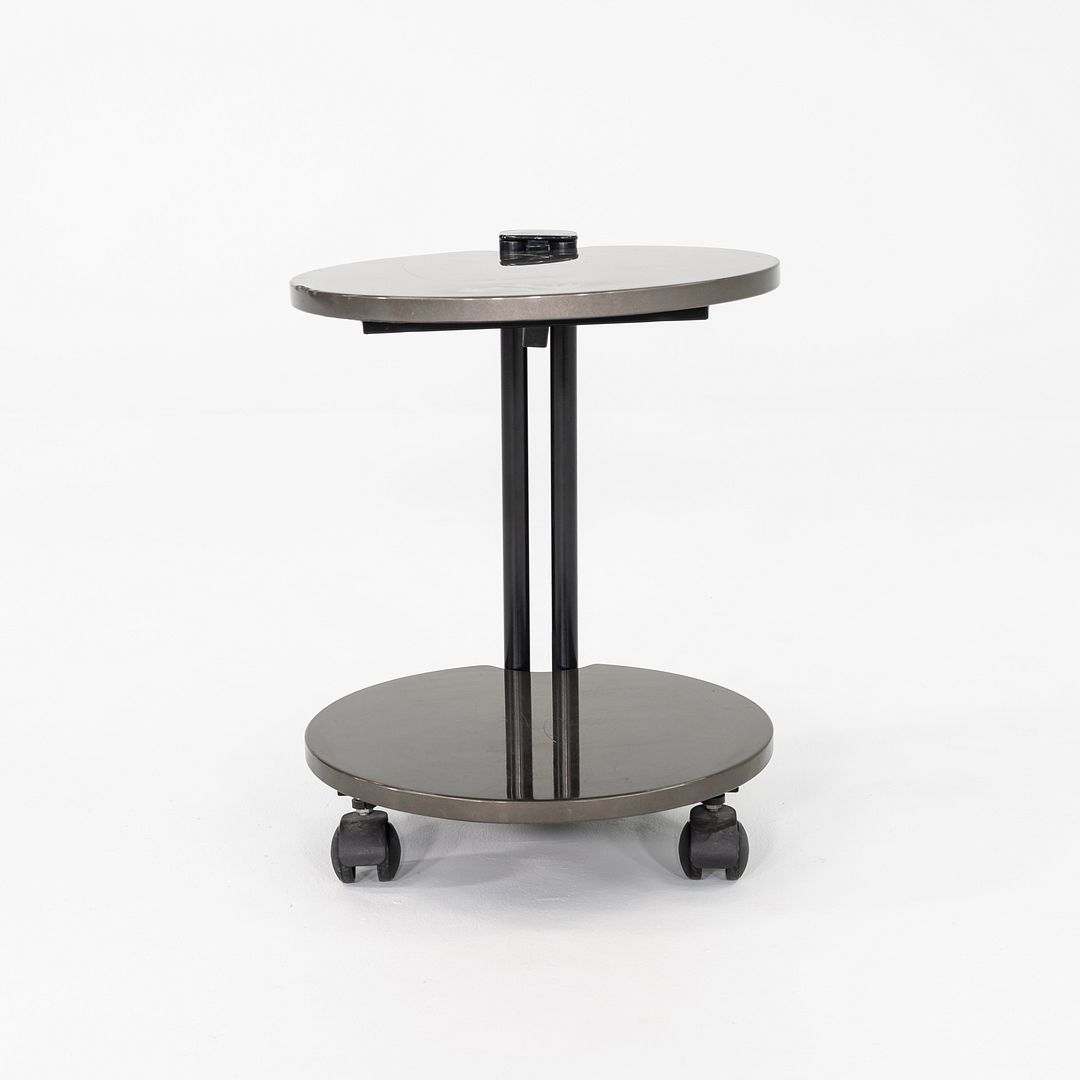 1980s Pace Collection Grey Lacquered Occasional Side / End Table on Casters