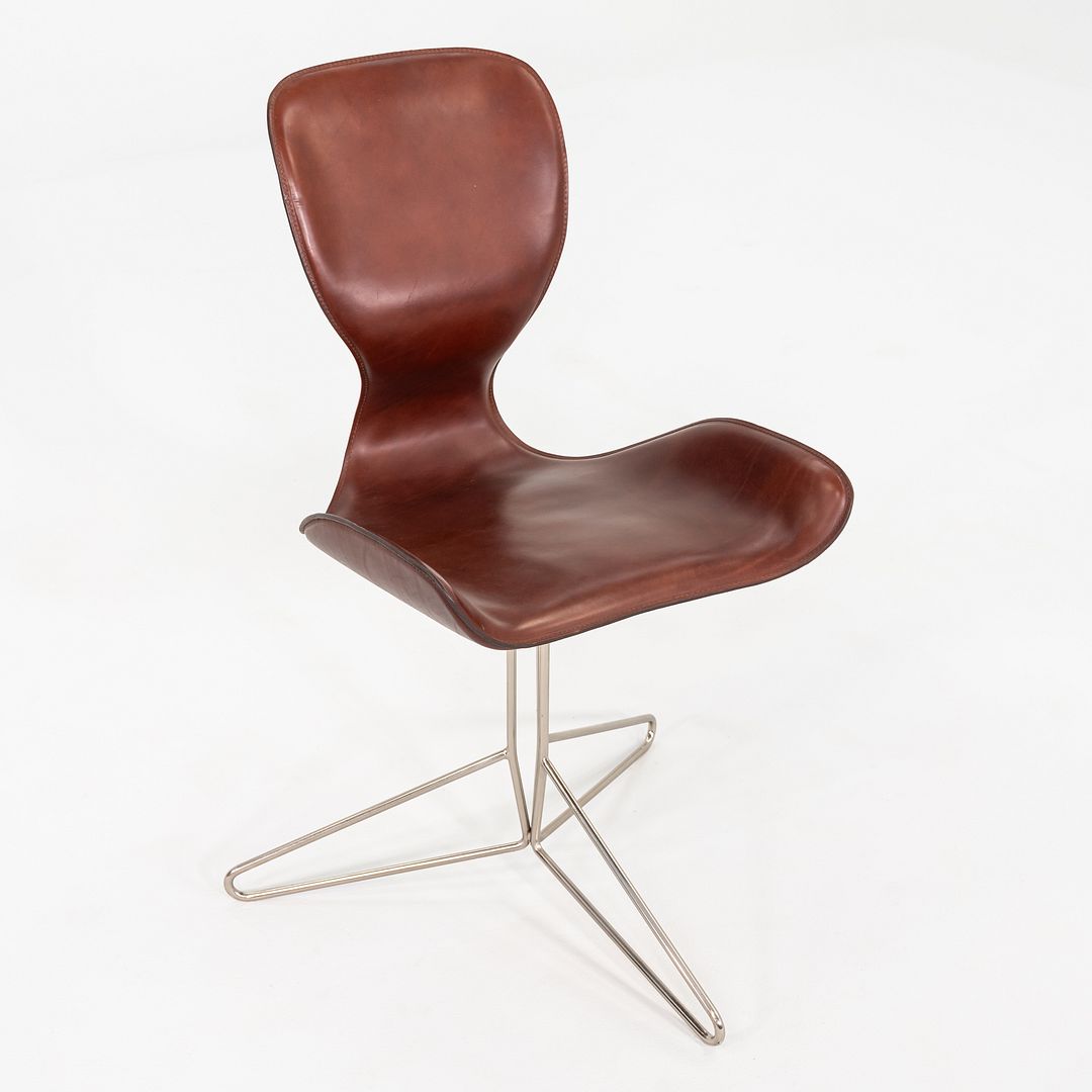 2000s Set of Six Kirsten Jones & Adam Bottomley KOI K2 Dining Chairs in Leather