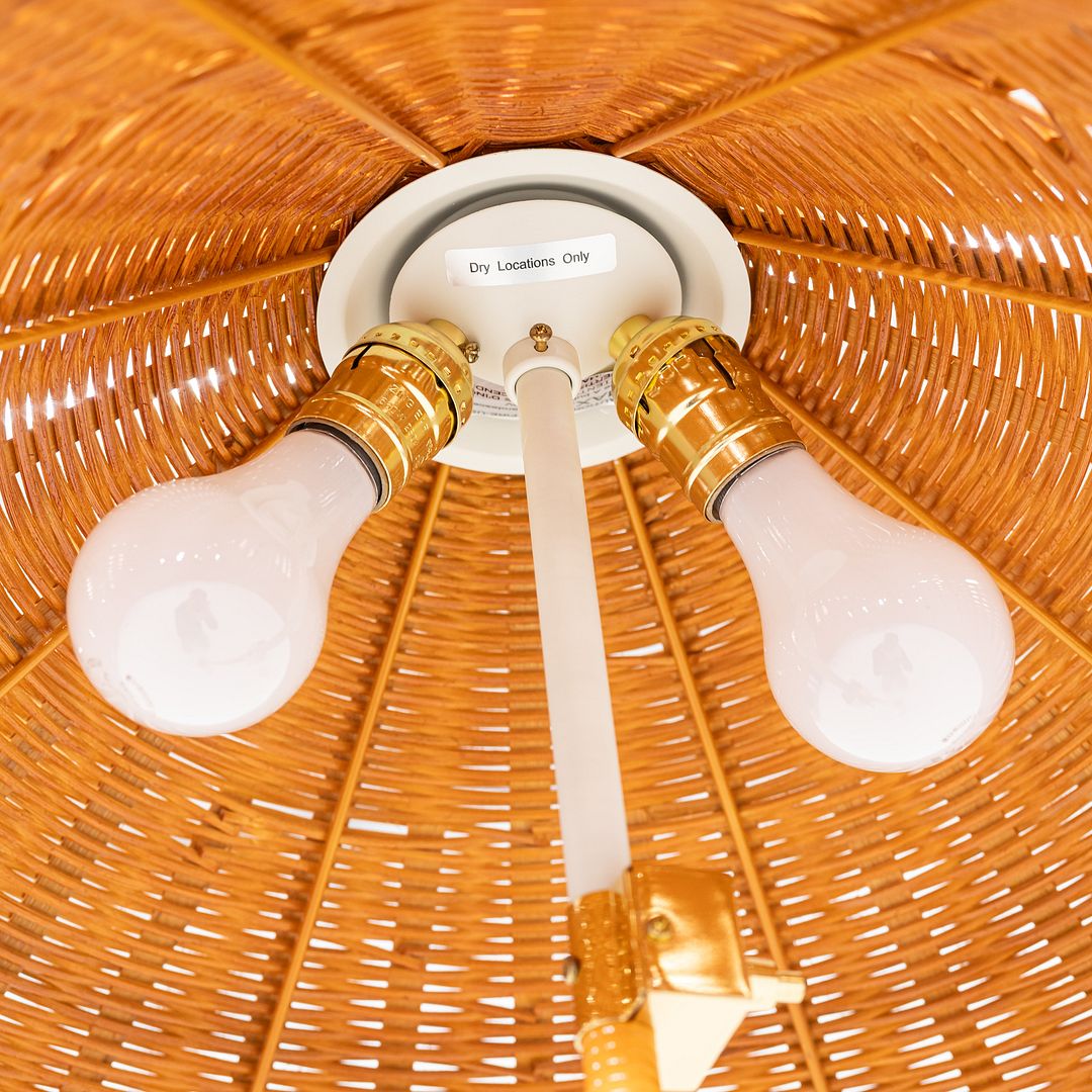 2024 Paavo Tynell for GUBI 9602 Floor Lamp "Chinese Hat" Wicker Shade 3x Avail