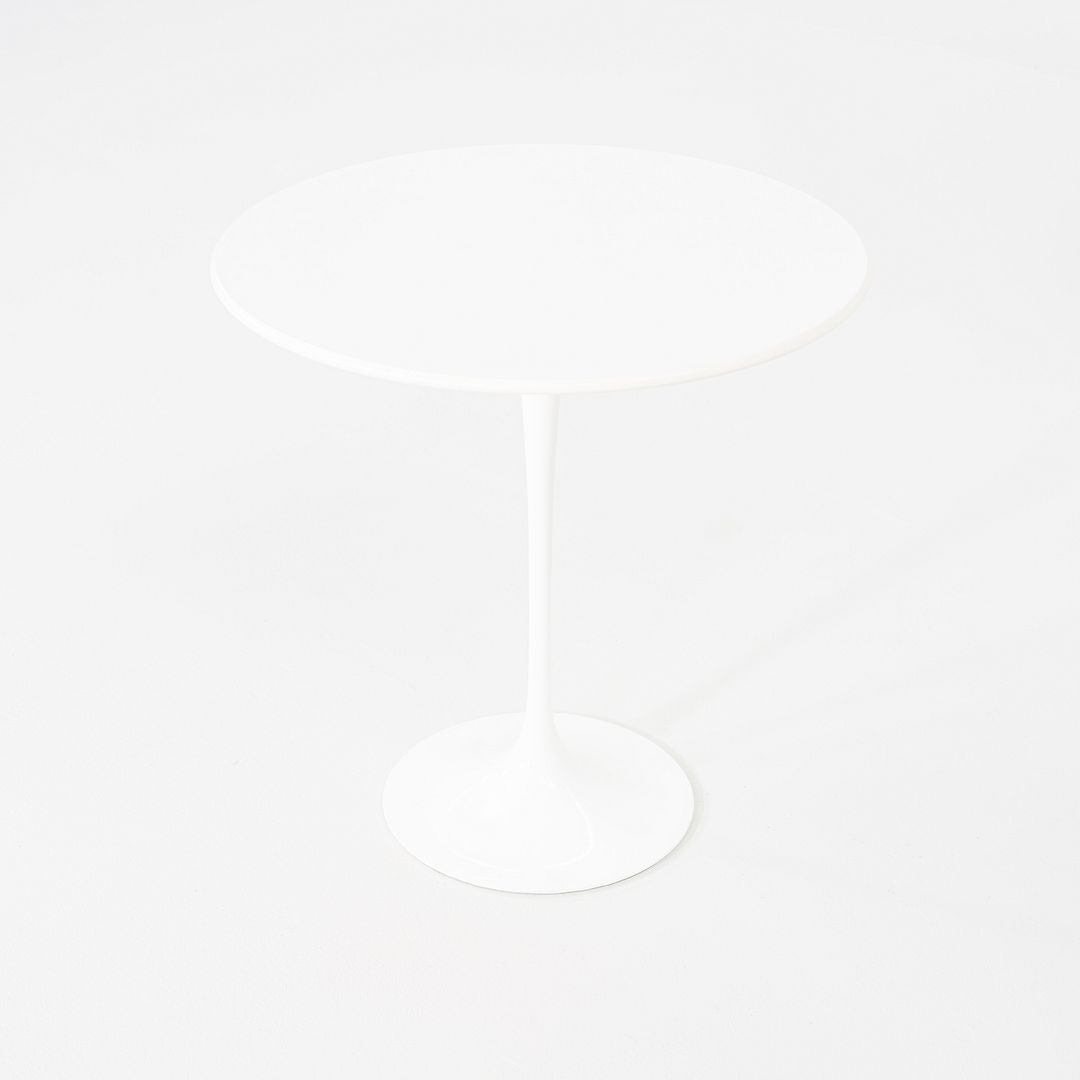 2010s Knoll Eero Saarinen Tulip Side Table with 20" Round Laminate Top in White
