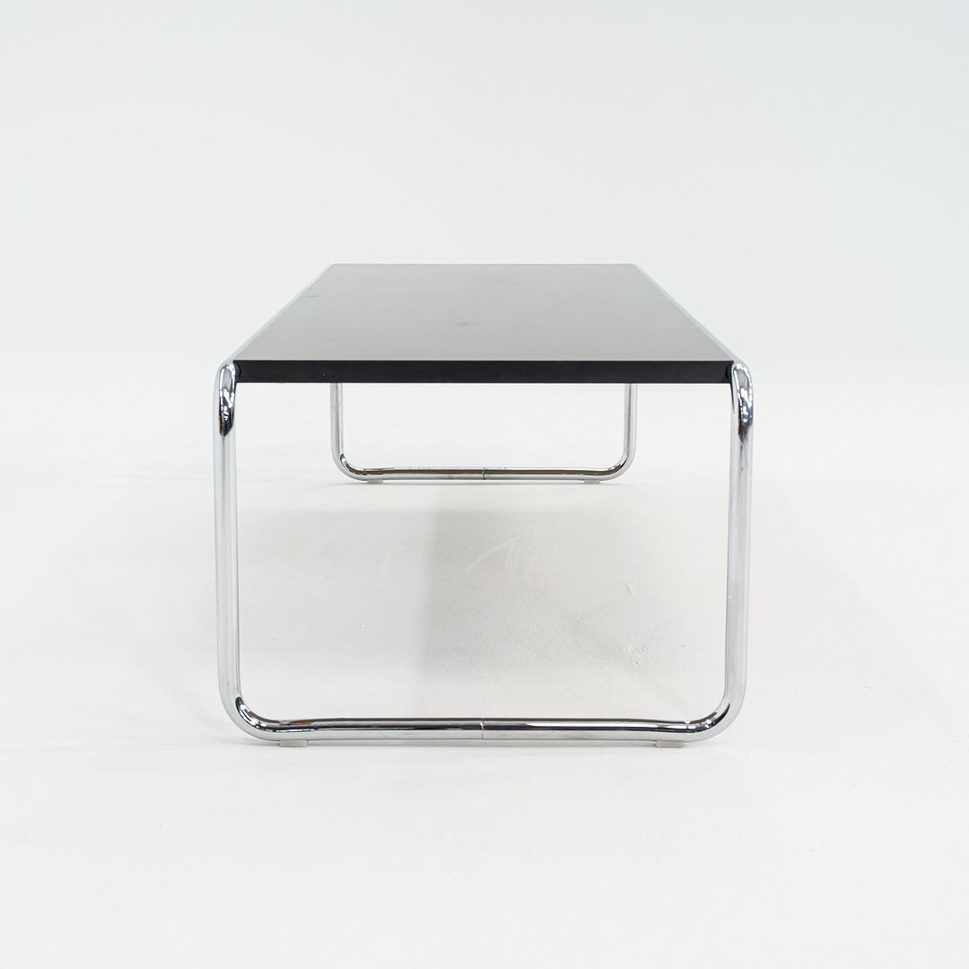 1970s Marcel Breuer for Knoll Laccio Coffee Table with Black Laminate Tabletop
