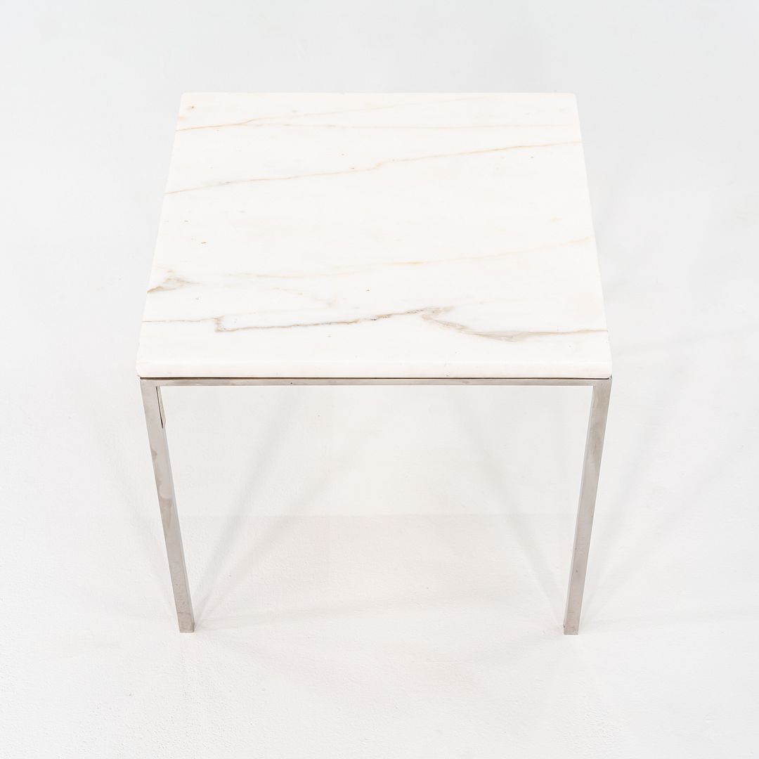 1966 Gordon Bunshaft & Davis Allen for SOM Marble & Steel Side Table 18x17in