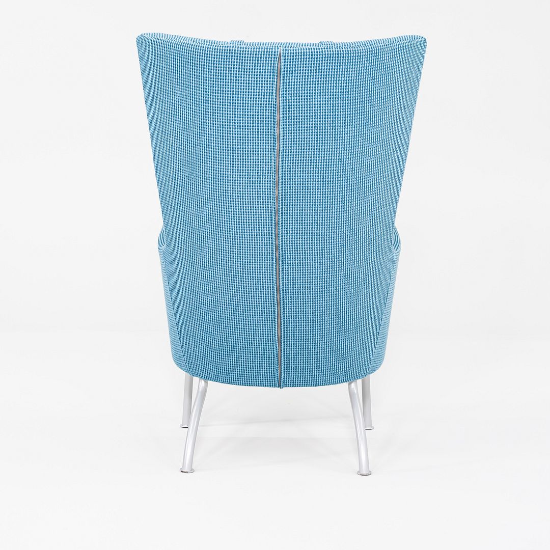2000s Sofia Dahlen for Swedese Solino Lounge Chair Upholstered in Blue Fabric