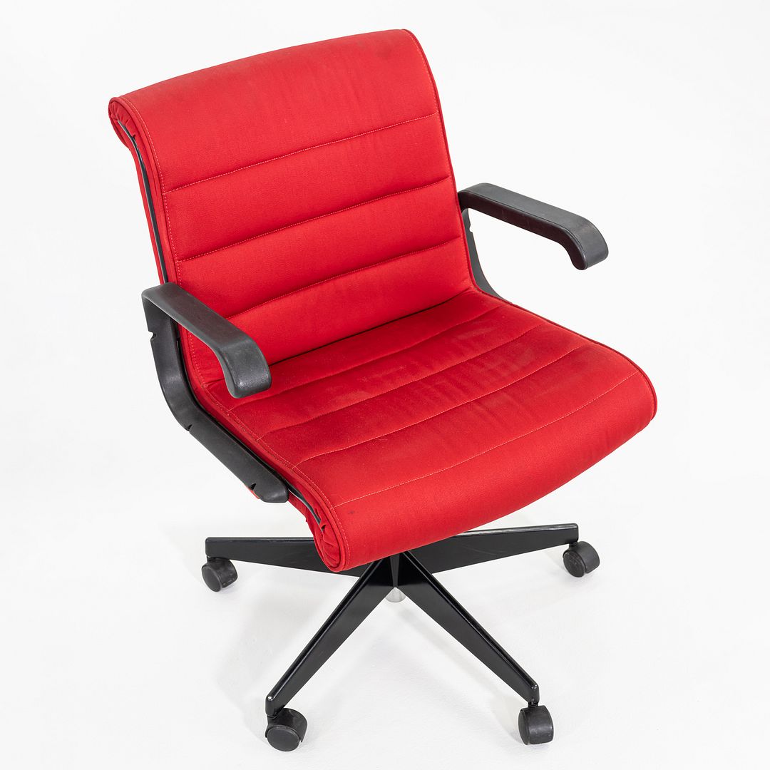 1989 Richard Sapper for Knoll Management Desk Chairs in Red Fabric 17x Available