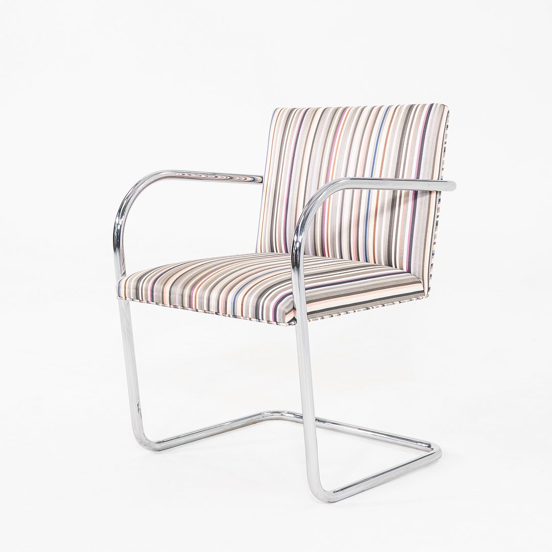 2006 Mies van der Rohe for Knoll Tubular Brno Chair Multicolored Fabric 3x Avail