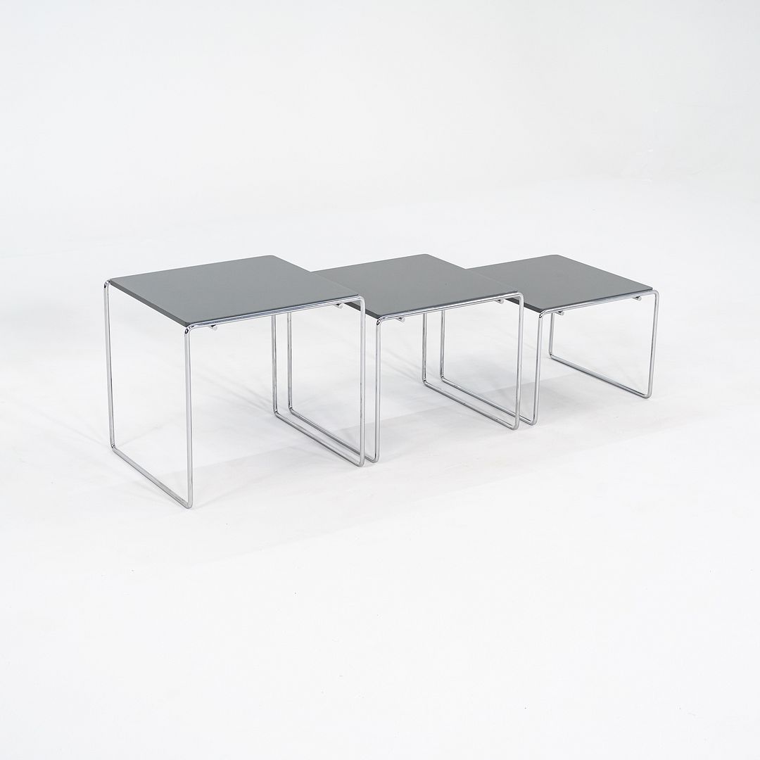 1980s Trio of 'Marcel T' Nesting Tables by Kazuhide Takahama for Cassina in Grey